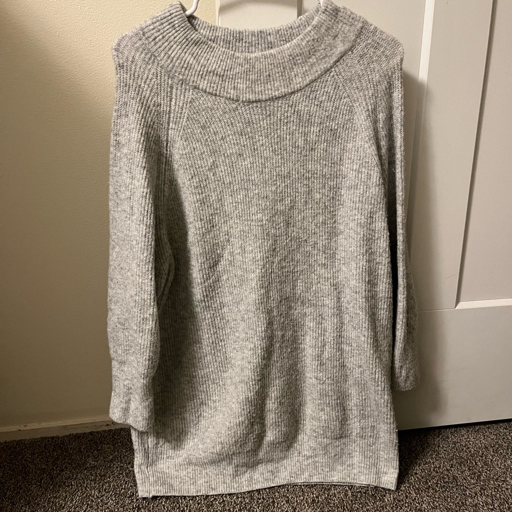 Topshop Light Gray Sweater Dress